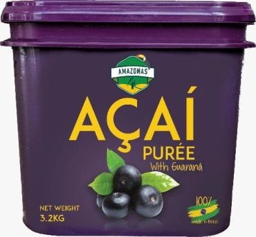 AMAZONAS4U Acai Puree All Natural Frozen 3.2 Kg Bucket