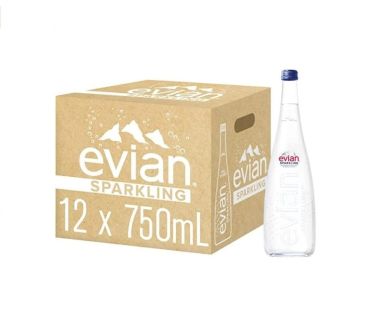 Evian Sparkling Water, 750ml x 12Pcs