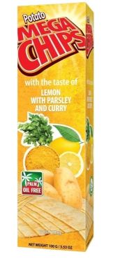 Mega Chips Potato With The Taste Of Lemon With Parsley And Curry, 100 g