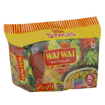 Wai Wai Noodles Chicken Flavour 5Pc Pack, 75G