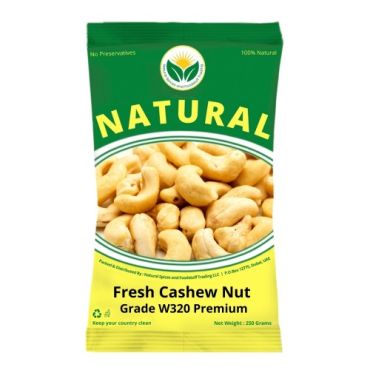 Natural Spices Fresh Cashew Nut Raw, Medium, 250 G