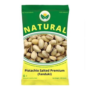 Natural Spices Salted Pistachio Fanduki, (Medium Size) 250 G