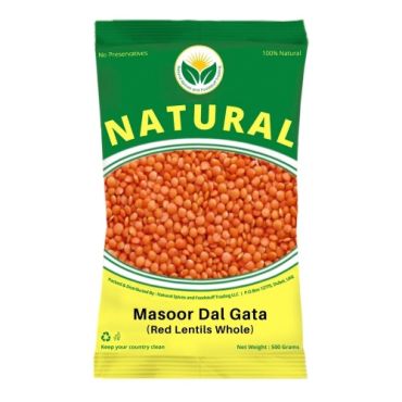 Natural Spices Masoor Dal Whole 1Kg (Brown)