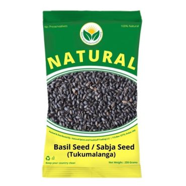 Natural Spices Basil Seed, 150 G (Sabja Seed/Tukmalanga)