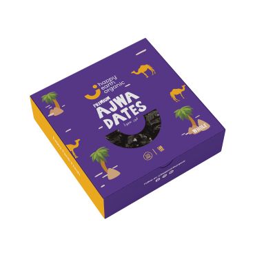 Happy Earth Organic Ajwa Whole Dates, 500 Grams