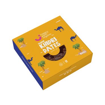 Happy Earth Organic Khidri Whole Dates, 500 Grams