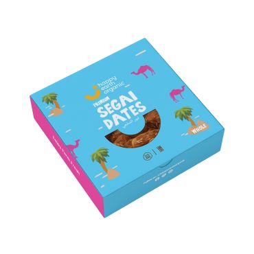 Happy Earth Organic Segai Whole Dates, 500 Grams