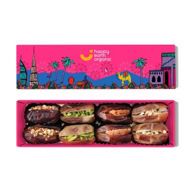 Happy Earth Organic Filled Dates - Dubai Pink, 145 Grams