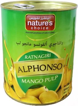 Natures Choice Mango Pulp Ratnagiri Alphonso, 850G