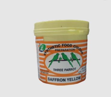 Three Parrot Saffron Yellow Food Colour, 100G