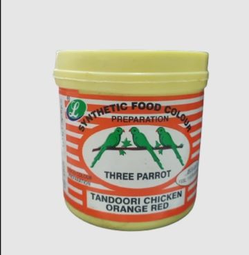 Three Parrot Tandoori Chicken Orange Red Food Colour, 100G