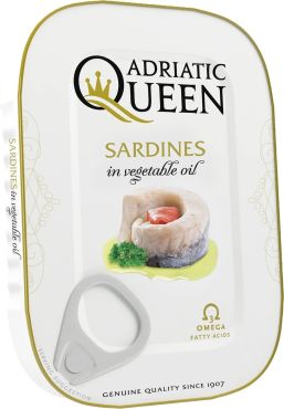 Adriatic Queen Sardines In Vegetable Oil, 105G