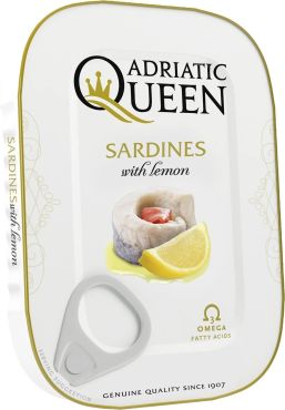 Adriatic Queen Sardines In Vegetable Oil With Lemon, 105G