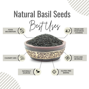Awafi Mill Basil Seeds Sabja Seeds 100gm