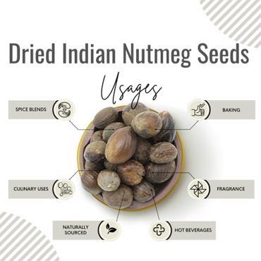 Awafi Mill Whole Nutmeg Seed Myristica Fragrans Houtt 100gm