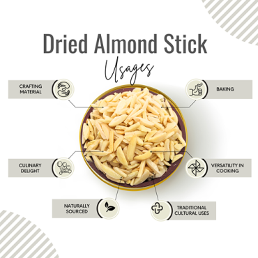 Awafi Mill Dried Raw Almond Sticks 100gm