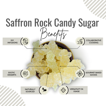 Awafi Mill Saffron Sugar Candy Rock Candy 100gm