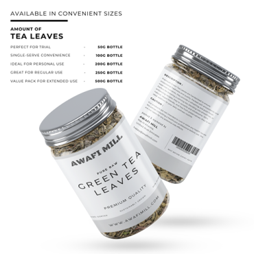 Awafi Mill GREEN TEA LEAVES Dried Loose Green Tea 100gm