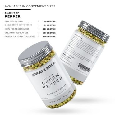 Awafi Mill Green pepper Premium Whole Green Peppercorns 100gm