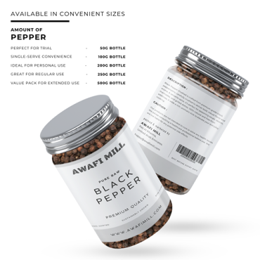 Awafi Mill AWAFI MILL Black Pepper Premium Whole Black Peppercorns 100gm