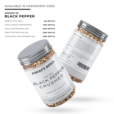 Awafi Mill Black pepper crushed Cracked Black Pepper 100gm