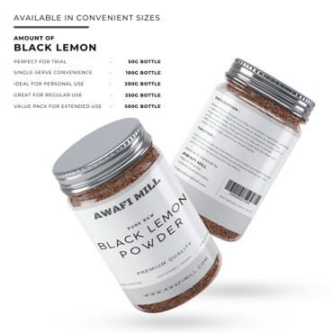 Awafi Mill Black Lemon Powder Dried Lime Powder 100gm