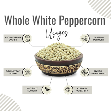 Awafi Mill White Pepper Corns Piper Nigrum 100gm