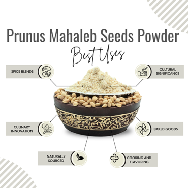 Awafi Mill Dried Mahaleb Seed Powder Prunus Mahaleb 100gm