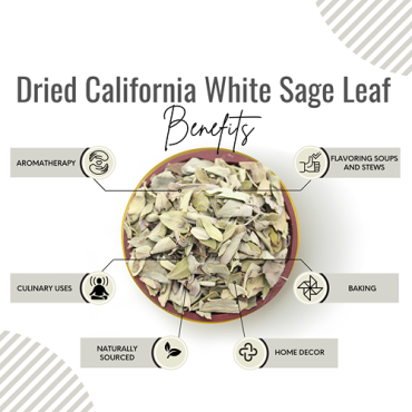 Awafi Mill White Sage Leaves Salvia Officinalis 100gm