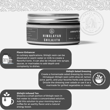 Awafi Mill Himalayan Shilajit Natural Resin 100gm