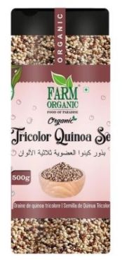 Farm Organic Gluten Free Tricolor Quinoa, 500 g