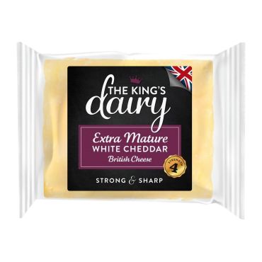 The King's Dairy Extra Mature White Cheddar Cheese, 200g