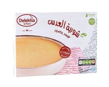 Delektia Lentil Soup Frozen Meal, 500 g