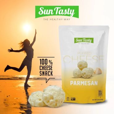 Sun Tasty Puffed Parmesan Cheese, 56 g