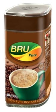 Bru Coffee Pure Jar, 200Gm, 12 Pieces Per Carton