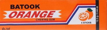 Batook Chewingum 12.5 Gm-Orange, 1000 Pieces Per Carton
