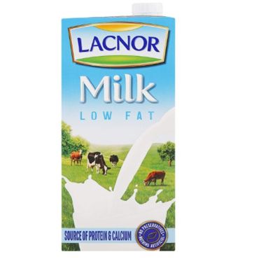 Lacnor Uht Milk Low Fat 1L, 12 Pieces Per Carton