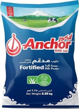 Anchor Milk Powder Pouch, 2.25 Kg, 6 Pieces Per Carton
