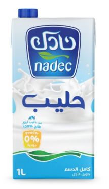 Nadec UHT FC Milk 1 Litre, 12 Pieces Per Carton
