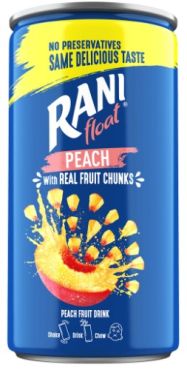 Rani Float 180 Ml Peach, 24 Pieces Per Carton